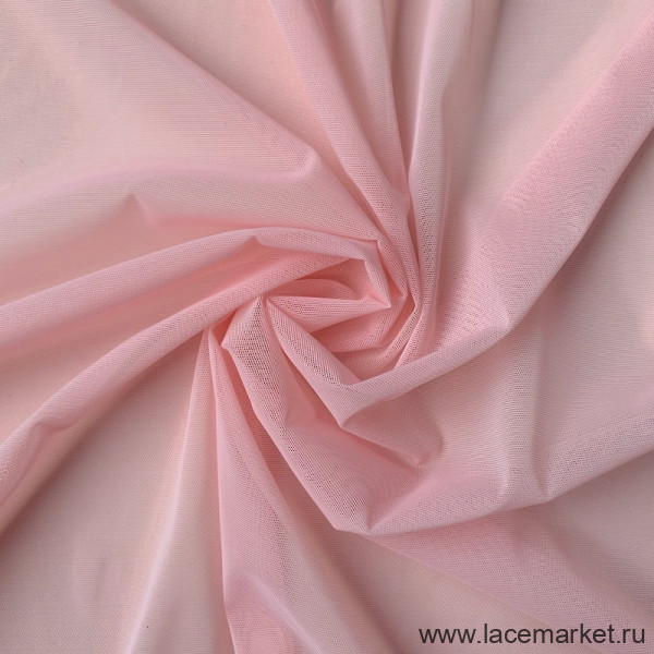 Персиково-розовая эластичная сетка мягкая бельевая цв.886, 1 м (021-001-886)
