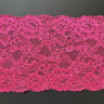 Ярко-розовое эластичное кружево 17 см цв.294, 1 м (Р001-260-294)