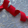 Красная окантовочная эластичная лента бейка матовая Турция 15 мм цв.516, 1 м (005-015-516)