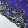 Черное с фиолетовым эластичное кружево 22,5 см, 1 м (001-013-201)