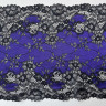 Черное с фиолетовым эластичное кружево 22,5 см, 1 м (001-013-201)