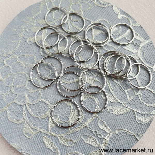 Кольцо для бретели серебро 20 мм, УЦЕНКА (071-020-190)