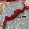 Резинка окантовочная бейка эластичная бельевая красная 10 мм цв 516, 1 м (005-010-516)