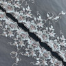 Кружево вышивка на сетке бежево-персиковое 22 см цв.686 (левая), 1 м (001-248-686)  