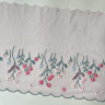 Кружево вышивка на розовой сетке цветы 22 см  (правая) цв410А, 1 м (001-287-410)   