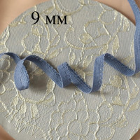 Серо-синяя отделочная резинка для нижнего белья ниагара 9 мм цв.289, УПАКОВКА 50 м (003-009-289) 