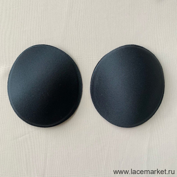 Черные круглые чашки  для купальника 70/75В, 1 пара (P055-075-114)