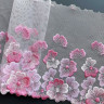 Кружево вышивка на сетке розовое 18 см цв.274 (левая), 1 м (001-253-274)   
