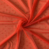 Красная эластичная сетка в горох мушки цв.116, 1 м (021-008-116)
