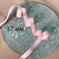 Нежно-розовая отделочная резинка 12 мм Латвия, 1 м (P003-112-274)  