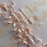 Набор для пошива нижнего белья бежево-персиковый/бралетт + трусики(090-002-200)