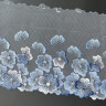 Кружево вышивка на сетке голубое 18 см цв.103 (левая), 1 м (001-253-103ЛЕВАЯ) 