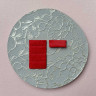 Красная застежка для бюстгальтера Латвия 33 мм 2x6 цв.873 (по Лауме - 100), 1 шт. (070-2x6-873A) 