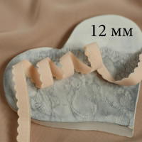 Нежно-персиковая отделочная резинка для нижнего белья 12 мм, 1 м (003-012-186)