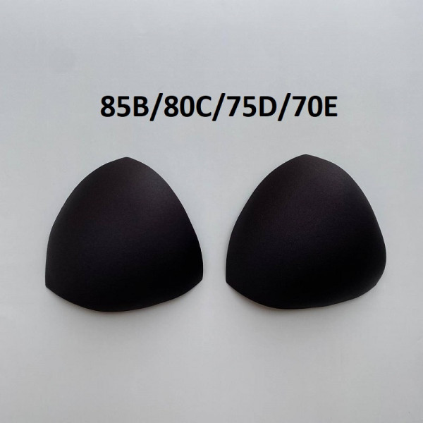 Черные треугольные чашки без пушап 85B/80C/75D/70E, 1 пара (Р055-185-201) 