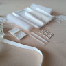 Набор для пошива нижнего белья с микрофиброй и вышивкой на сетке молочный /лиф на кости(кости не входят в набор)+ трусики (090-004-211) 