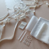 Набор для пошива нижнего белья с микрофиброй и вышивкой на сетке молочный /лиф на кости(кости не входят в набор)+ трусики (090-004-211) 