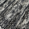 Кружевное полотно неэластичное с ресничками шантильи черное, ОТРЕЗ 2.8м х 73см (Р001-296-201)