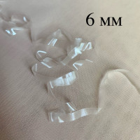 Силиконовая резинка прозрачная матовая 6 мм, 1 м  