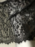Черное неэластичное кружево с ресничками шантильи 75 см, УПАКОВКА 10 купонов по 3 м (S001-215-201) ОПТ