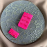 Ярко-розовая застежка для бюстгальтера текстильная 2x6 цв.294, 1 шт. (070-226-294)