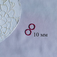 Бордово-винное кольцо бретели металл 10 мм цв.107, 1 шт. (071-010-107)