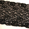 Черное эластичное кружево 28 см, 1 м (Р001-204-201)