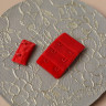 Красная застежка для бюстгальтера тканевая 32 мм, 2x6 Турция цв.116, 1 шт. (070-2х6-116А) 