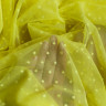 Ярко-желтая эластичная сетка в горох цв.260, 1 м (021-004-260)