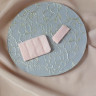 Пыльно-розовая застежка для бюстгальтера текстильная пудра 38 мм 2x6 цв.410, 1 шт.  (070-2x6-410)