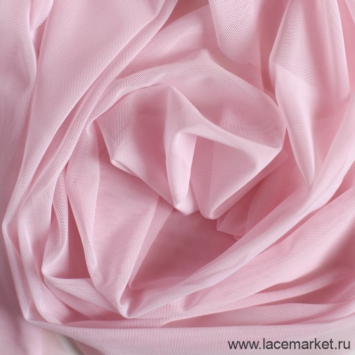 Нежно-розовая эластичная сетка цв.274, 1 м (Р021-006-274)