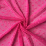 Эластичная сетка в горох ярко-розовая неон цв.294, 1 м (021-004-294)