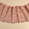 Бежево-розовое эластичное кружево 19,5 см, 1 м (001-187-670)