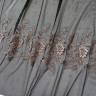Кружево вышивка на черной эластичной сетке 35 см,1 м (001-278-201)