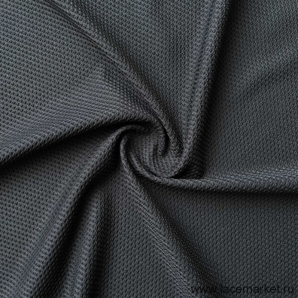 Черный матовый бифлекс фактурный с рельефным узором 185 гр/м2, 1 м (040-014-501)