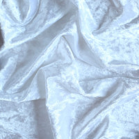 Белый бархат-велюр стрейч, 0.5 м (029-002-402)