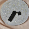 Черная тканевая застежка для бюстгальтера 20 мм 1x3, 1 шт.(070-103-401) 