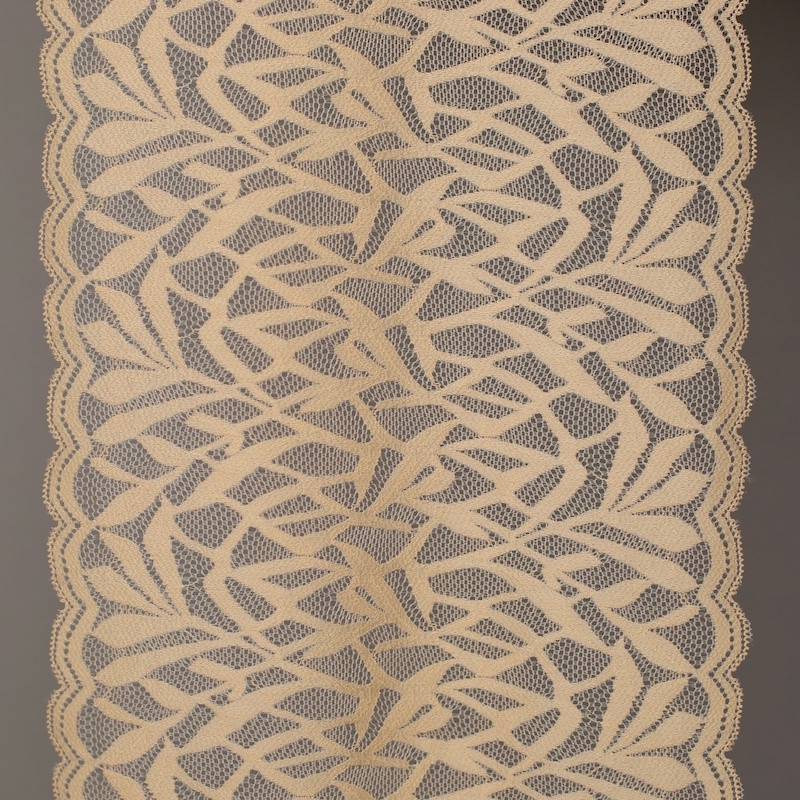 Бежевое эластичное кружево 23 см цв323 (126 - по Lauma) (Р001-340-323) 