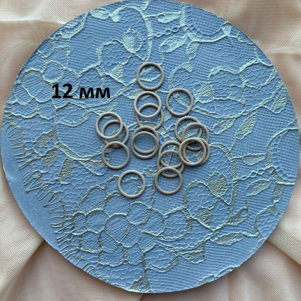 Кольцо металлическое 12 мм бежевый для бретели цв.225, 1 шт. (071-012-225)