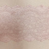 Пудрово-розовое эластичное кружево с ресничками шантильи пудра 22.5 см цв.110, 1 м (001-019-110) 