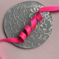 Ярко-розовая бретелечная резинка 15 мм цв.294, 1 м (002-015-294) 