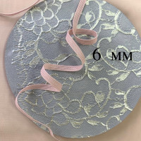 Пыльно-розовая отделочная резинка 6 мм цв.410, 1 м (004-006-410)