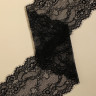 Черное эластичное кружево с ресничками шантильи 18,5 см, 1 м (Р001-225-201)
