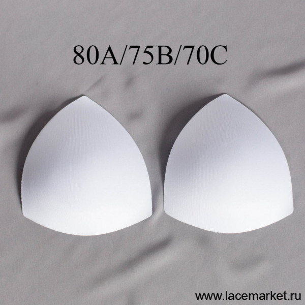 Белые треугольные чашки без пушап 80A/75B/70C, УЦЕНКА (Р055-075-211)