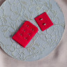 Красная застежка для бюстгальтера тканевая 2x6, 1 шт. (Р070-206-873)