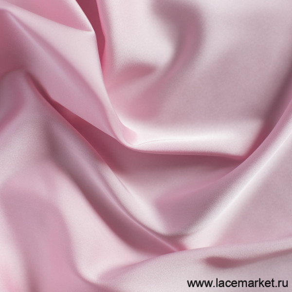 Зефирно-розовый искусственный шелк цв.610,  УЦЕНКА 0.5 м (031-010-610)
