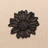 Кружевная аппликация черный цветок, 1 шт (101-008-101)