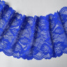Синее эластичное кружево василек 18 см, 1 м (Р001-304-591)