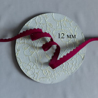 Бордовая резинка отделочная 12 мм цв.107, 1 м (003-012-107)