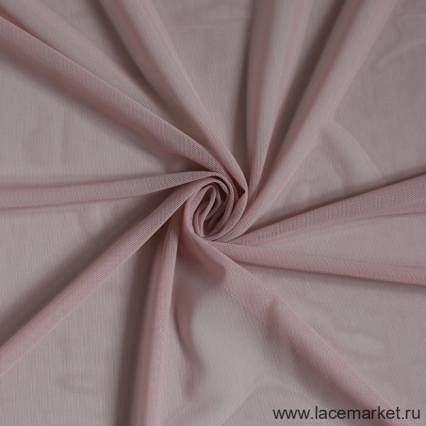 Пыльно-розовая эластичная сетка лотос 80 гр/м2 Турция цв.410A, 1 м (Р021-006-410A)
